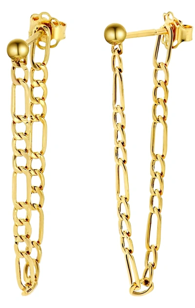 Liv Oliver 18k Gold Chain Loop Earrings In Gold