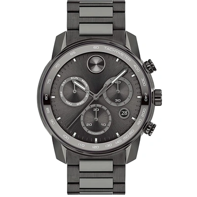 Shop Movado Men's Bold Verso Grey Dial Watch In Black
