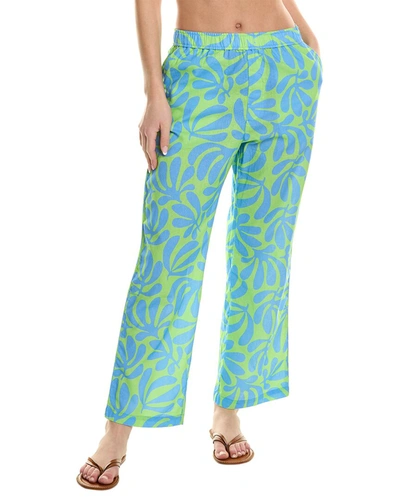 Shop Solid & Striped The Avril Linen-blend Pant In Blue