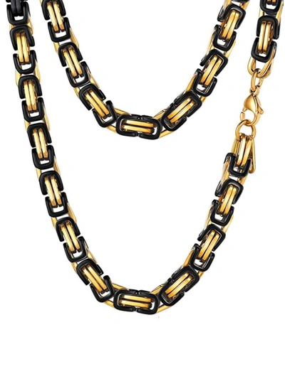 Stephen Oliver 18k Gold & Black Two Tone Necklace In Multi