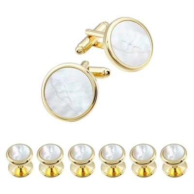 Stephen Oliver 18k Gold Cufflink Set In Gold