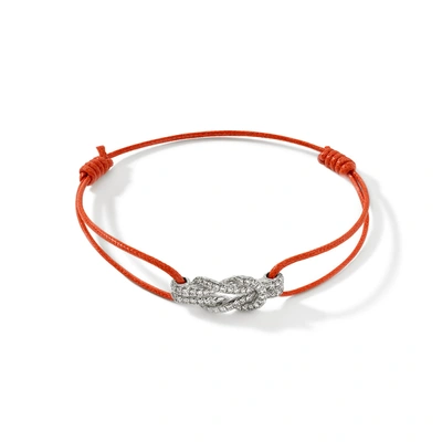 Shop John Hardy Love Knot Minicord Bracelet In Orange