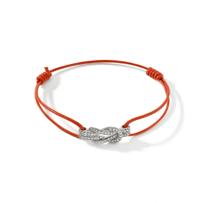 John Hardy Love Knot Cord Bracelet In Orange