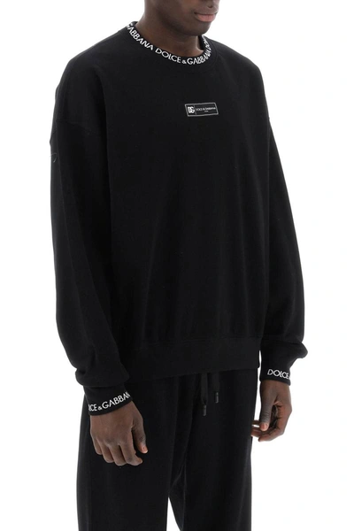 Shop Dolce & Gabbana "oversized Sweatshirt With In Black