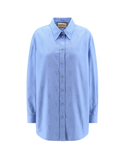 Shop Gucci Shirt In Blue