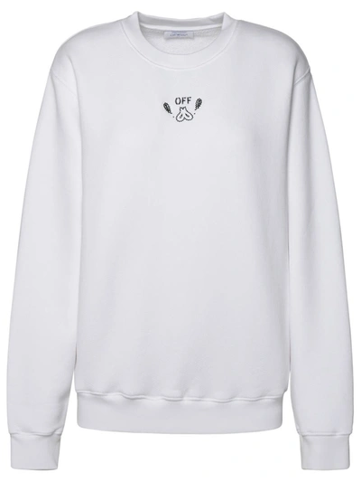 Shop Off-white White Cotton Sweatshirt