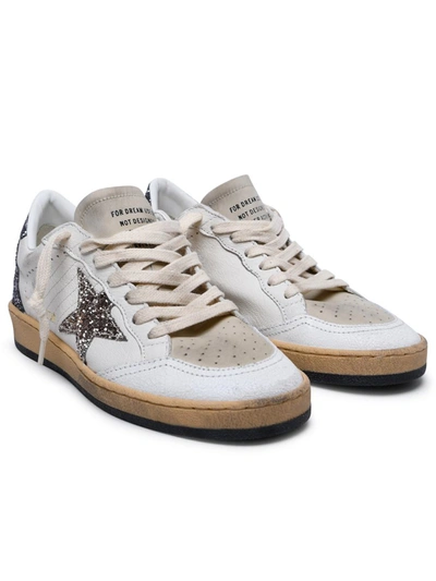 Shop Golden Goose 'ball Star' White Leather Sneakers