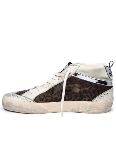 Shop Golden Goose Brown Leather Sneakers
