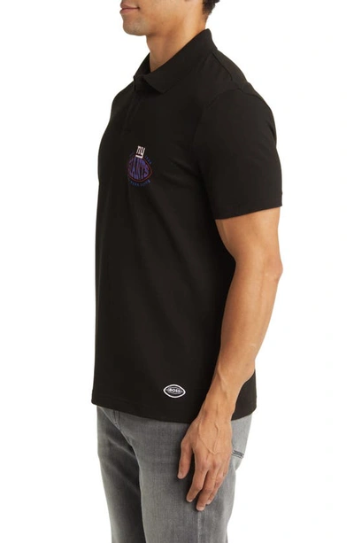 Shop Hugo Boss X Nfl Cotton Polo In New York Giants Black