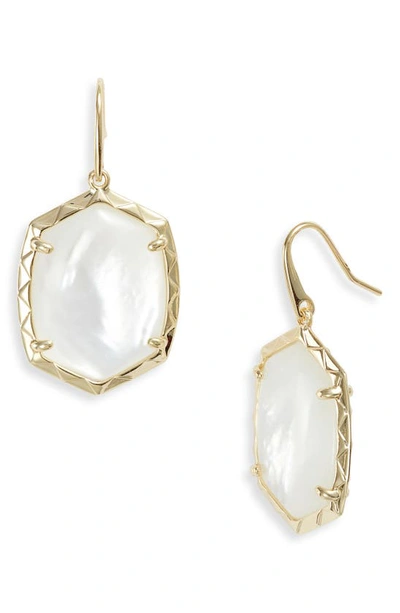 Shop Kendra Scott Daphne Drop Earrings In Gold Ivory Mother Of Pearl