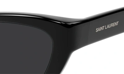 Shop Saint Laurent 53mm Cat Eye Sunglasses In Black
