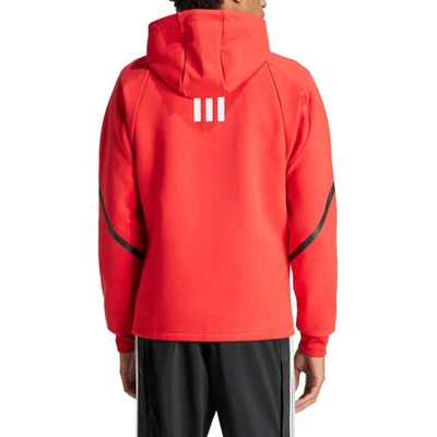 Shop Adidas Originals Adidas Red New York Red Bulls 2024 Anthem Travel Raglan Sleeve Full-zip Jacket