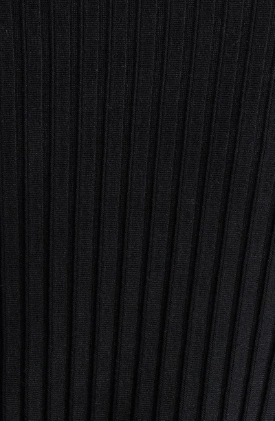 Shop Lafayette 148 Wrap Front V-neck Rib Sweater In Black