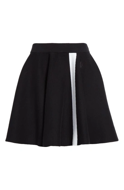 Shop Jw Anderson Contrast Stripe Sweater Miniskirt In Black