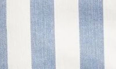 Shop Frame Le Easy Mid Rise Flare Jeans In Clear Blue Stripe