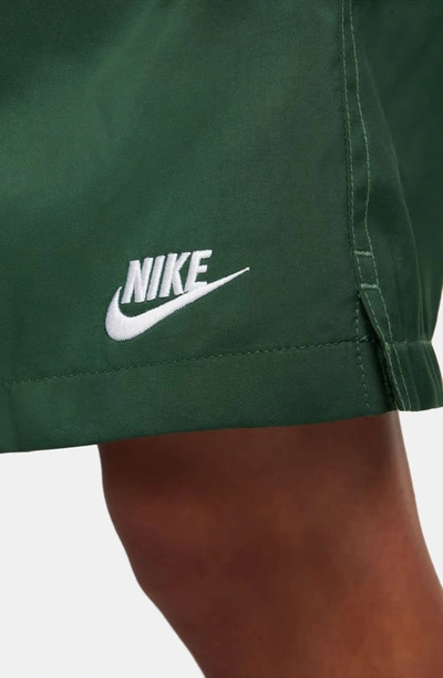 Shop Nike Club Woven Flow Shorts In Fir/ White