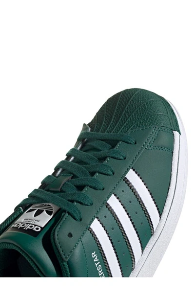 Shop Adidas Originals Superstar Sneaker In Collegiate Green/ White/ Black