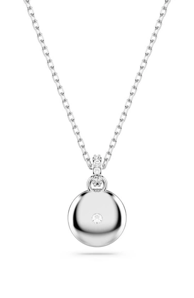 Shop Swarovski Meteora Pavé Crystal Pendant Necklace In Silver