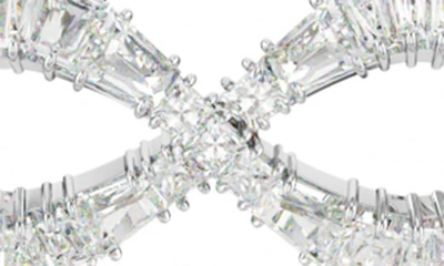 Swarovski Rhodium-plated Crystal Infinity Pendant Necklace, 15" + 2-3/4" Extender In Silver