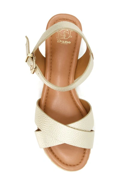 Dune London Linnie Platform Wedge Sandal In Gold