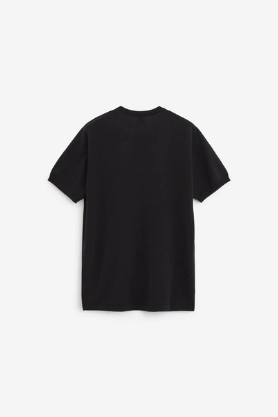 Aspesi Dark Blue Cotton T-shirt In Black