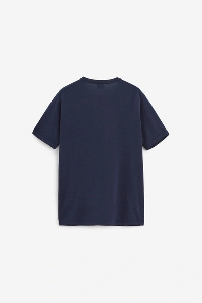 Aspesi Dark Blue Cotton T-shirt In Blue