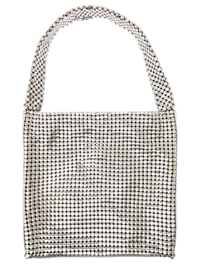 Shop Rabanne 'pixel' Silver-tone Tote Bag In Metallic Mesh Woman In Grey