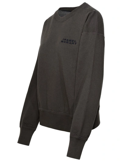 Shop Isabel Marant 'shad' Black Cotton Blend Sweatshirt