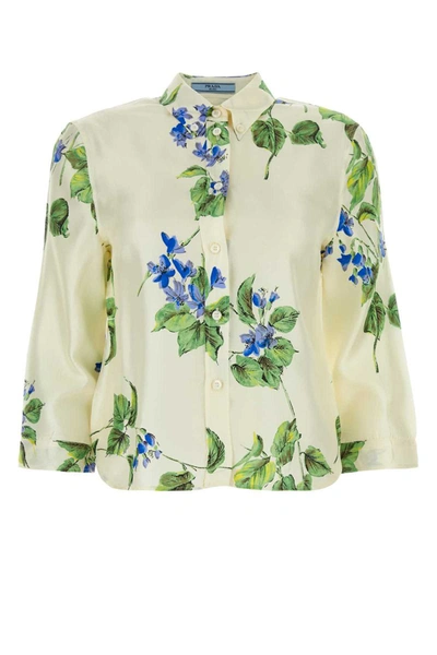 Shop Prada Shirts In Floral