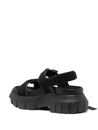 Shop Rick Owens Tractor Chunky Sandals In Black/black