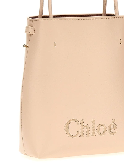 Shop Chloé 'micro Chloe Sense' Bucket Bag In Pink
