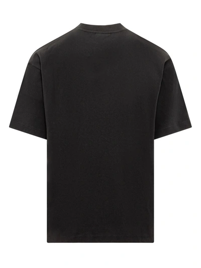 Shop Drôle De Monsieur Black Classic Nfpm T-shirt With Logo Print In Cotton Blend Man