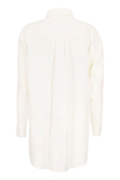 Shop Etro Cotton Shirt With Pegasus In White