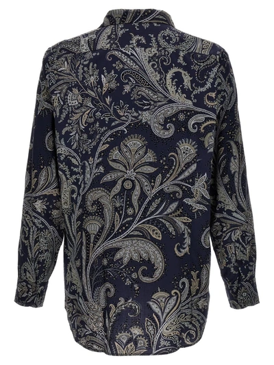 Shop Etro 'paisley' Shirt In Blue