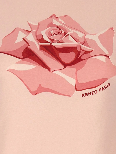 Shop Kenzo 'rose' T-shirt In Pink