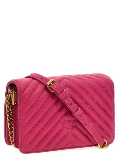Shop Pinko 'love Click Mini' Crossbody Bag In Fuchsia