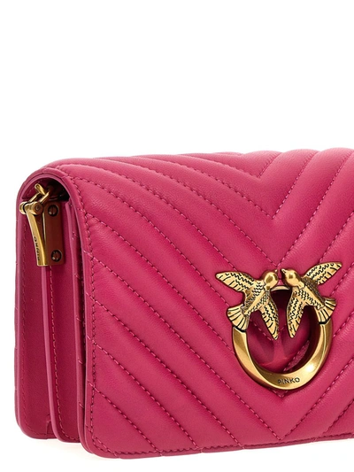 Shop Pinko 'love Click Mini' Crossbody Bag In Fuchsia