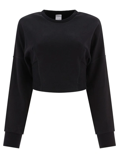 Shop Pinko Cotton Crew-neck Sweatshirt In Black