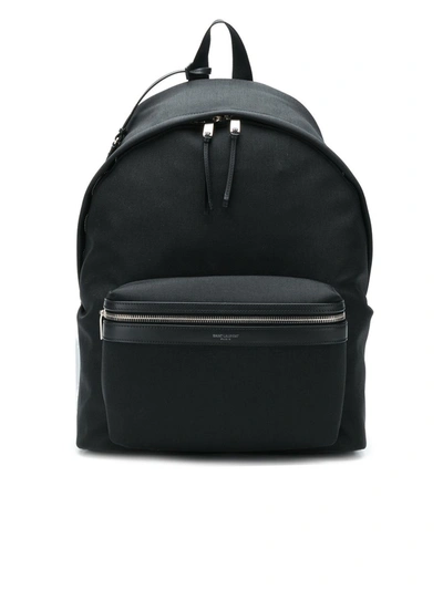 Shop Saint Laurent Logo Backpack Bags In Black
