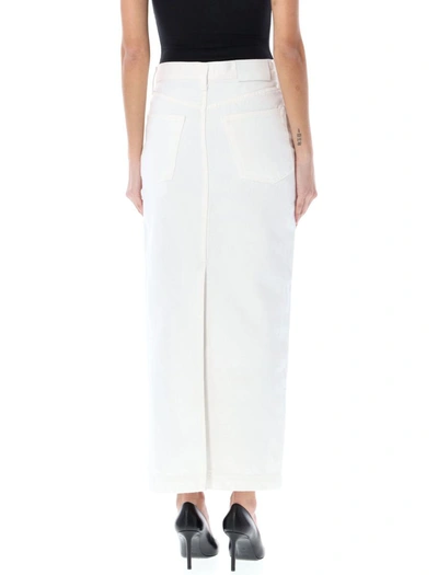 Shop Wardrobe.nyc Denim Column Skirt In White