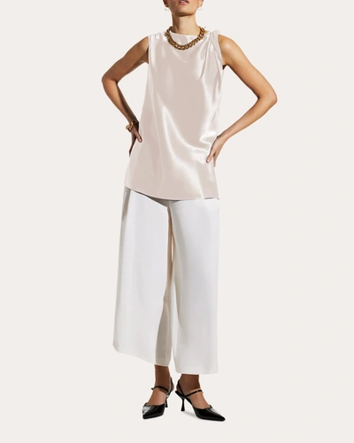 Shop Careste Women's Eva Silk Twist Top In White