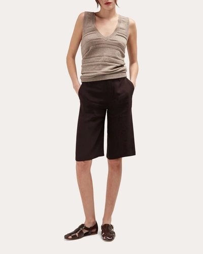 Shop Careste Women's Petra Silk Shorts In Brown