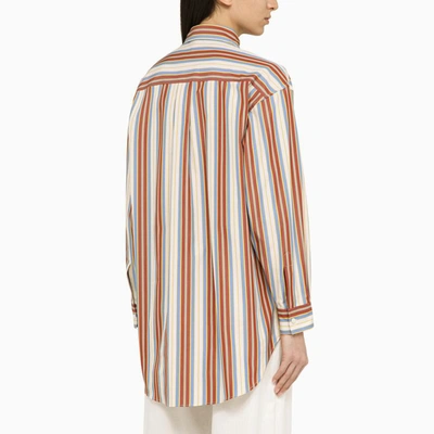 Shop Etro Striped Shirt In Multicolor