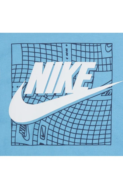 Shop Nike Kids' Crew Tee & Knit Shorts Set In Midnight Navy