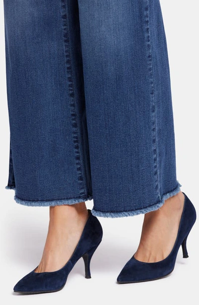 Shop Nydj Teresa High Waist Raw Hem Ankle Wide Leg Jeans In Riverwalk