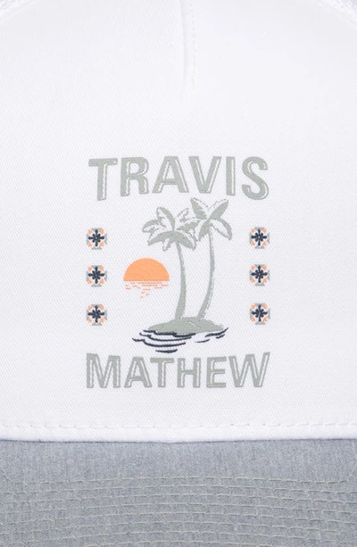Shop Travis Mathew Address Unknown Twill Trucker Hat In White