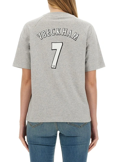 Shop Victoria Beckham T-shirt With Logo In Grey