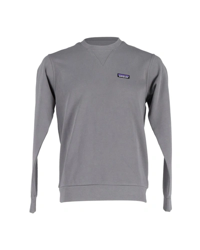 Shop Patagonia Logo Sweatshirt In Grey Cotton