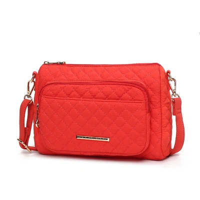 Mkf Collection By Mia K Rosalie Solid Quilted Cotton Women's Shoulder Bag By Mia K In Orange