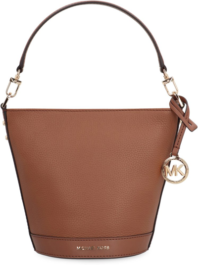 Shop Michael Michael Kors Townsend Small Bucket Bag In Brown